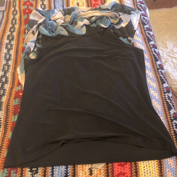 ⭐️HOST PICK⭐️ LAURA PETITES Blouse, Double Layer, Blue, Women’s Size Med… - Picture 4 of 6